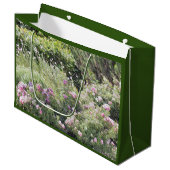 Grand Sac Cadeau Jardin des fleurs de printemps (Devant Angle)