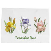 Grand Sac Cadeau Jardin Flower Iris (Dos)