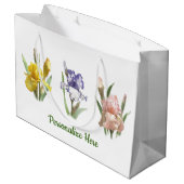 Grand Sac Cadeau Jardin Flower Iris (Dos Angle)