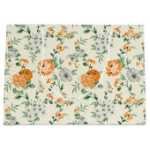 Grand Sac Cadeau Jardin Jaune doux motif floral (Devant)