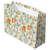 Grand Sac Cadeau Jardin Jaune doux motif floral (Dos Angle)