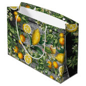 Grand Sac Cadeau Jardin rustique d'agrumes (Dos Angle)