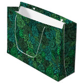 Grand Sac Cadeau Jardin succulent en vert (Devant Angle)