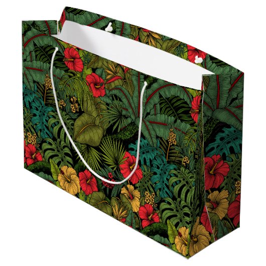 Grand Sac Cadeau Jardin tropical (Dos Angle)