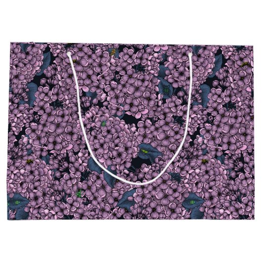 Grand Sac Cadeau Jardin Violet Lilac (Dos)