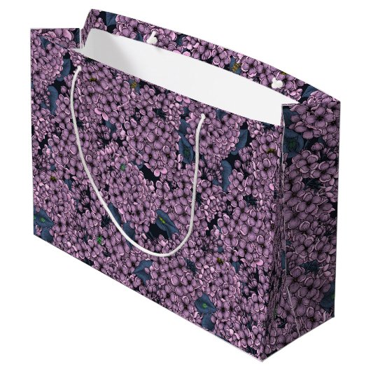 Grand Sac Cadeau Jardin Violet Lilac (Dos Angle)