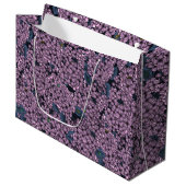 Grand Sac Cadeau Jardin Violet Lilac (Devant Angle)