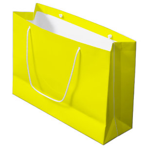 Grand Sac Cadeau Jaune clair (couleur solide)