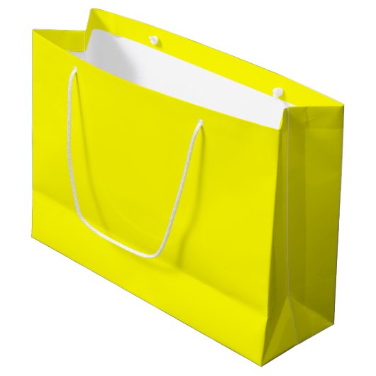 Grand Sac Cadeau Jaune clair (couleur solide) (Devant Angle)