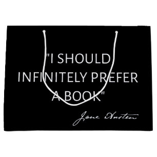 Grand Sac Cadeau Je devrais infiniment préférer un livre - Jane Aus
