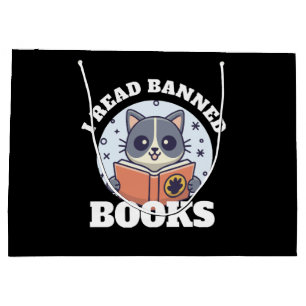 Grand Sac Cadeau Je lis des livres interdits