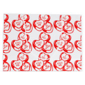 Grand Sac Cadeau Je m'embrasse, sois mienne Saint-Valentin (Dos)