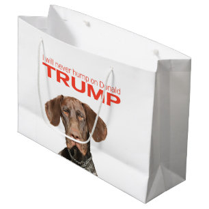 Grand Sac Cadeau Je ne boirai jamais sur Donald Trump !