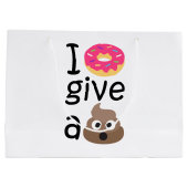 Grand Sac Cadeau Je ne donne pas d'émoticônes (Dos)