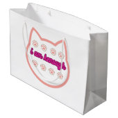 Grand Sac Cadeau Je suis kassez t-shert cat (Dos Angle)