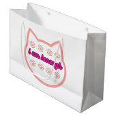 Grand Sac Cadeau Je suis kassez t-shert cat (Devant Angle)