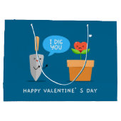 Grand Sac Cadeau Je T'Ai Dévoué Heureuse Sainte-Valentin | Amour (Dos)