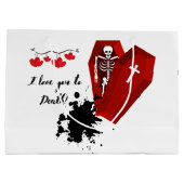 Grand Sac Cadeau "Je t'aime à mort" Saint Valentin (Dos)