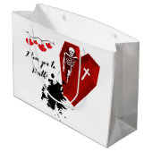 Grand Sac Cadeau "Je t'aime à mort" Saint Valentin (Dos Angle)