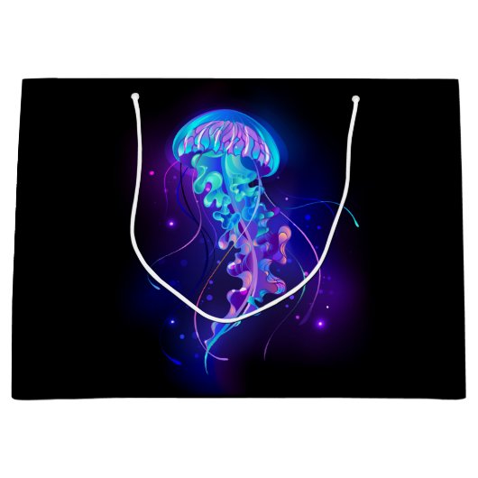 Grand Sac Cadeau Jellyfish éclatante couleur (Devant)