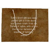 Grand Sac Cadeau JESUS MEILLEUR CADEAU JAMAIS Écriture de Noël Bron (Dos)