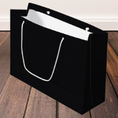 Grand Sac Cadeau Jet noir couleur solide