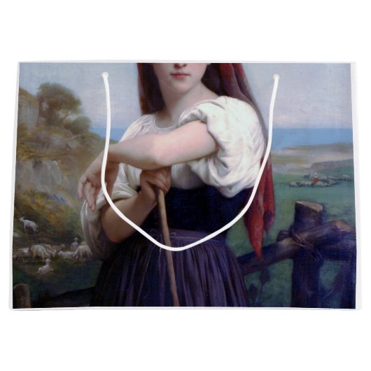 Grand Sac Cadeau Jeune Bergère, Bouguereau (Devant)
