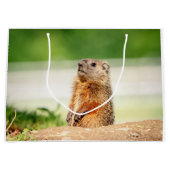 Grand Sac Cadeau Jeune marmotte (Devant)