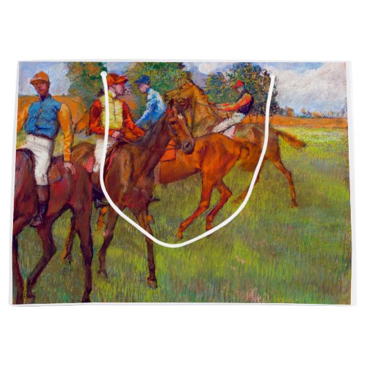 Grand Sac Cadeau Jockeys et chevaux de course, Edgar Degas (Devant)