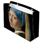 Grand Sac Cadeau Johannes Vermeer - Fille avec une oreille perle (Dos Angle)