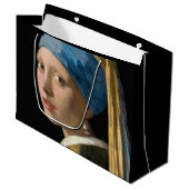 Grand Sac Cadeau Johannes Vermeer - Fille avec une oreille perle (Devant Angle)