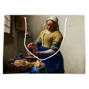 Grand Sac Cadeau Johannes Vermeer - La Milkmaid