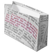 Grand Sac Cadeau John 3:16 (Devant Angle)