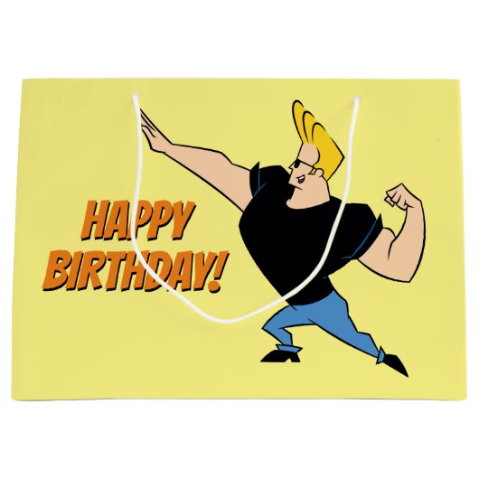 Grand Sac Cadeau Johnny Bravo Flexing (Devant)