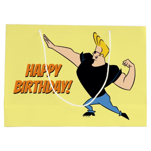 Grand Sac Cadeau Johnny Bravo Flexing (Dos)