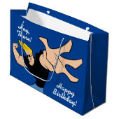 Grand Sac Cadeau Johnny Bravo Pose Iconique (Devant Angle)