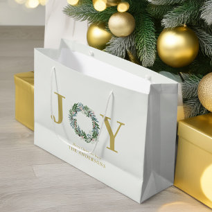 Grand Sac Cadeau "Joie" couronne de Noël
