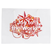 Grand Sac Cadeau Joie de Noël au monde (Dos)
