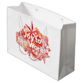 Grand Sac Cadeau Joie de Noël au monde (Dos Angle)