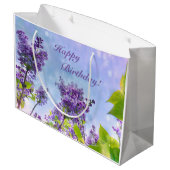 Grand Sac Cadeau Joli anniversaire de Lilacs (Dos Angle)