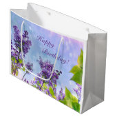 Grand Sac Cadeau Joli anniversaire de Lilacs (Devant Angle)