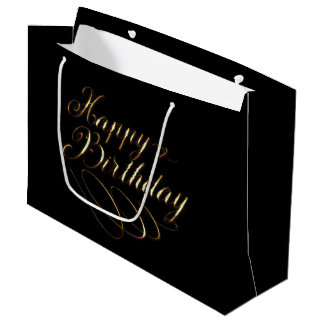 Grand Sac Cadeau Joli Anniversaire unisexe art du mot