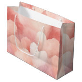 Grand Sac Cadeau Joli Coeur rose (Devant Angle)