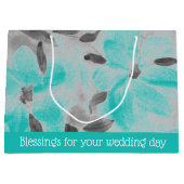 Grand Sac Cadeau Joli concepteur à fleurs (Devant)