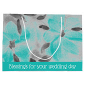 Grand Sac Cadeau Joli concepteur à fleurs (Dos)