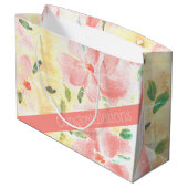 Grand Sac Cadeau Joli Corail Flowé (Dos Angle)