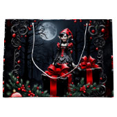 Grand Sac Cadeau Joli elfe de Noël gothique. (Devant)