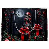Grand Sac Cadeau Joli elfe de Noël gothique. (Dos)