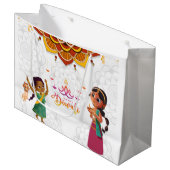 Grand Sac Cadeau Joli et élégant Diwali (Devant Angle)