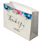 Grand Sac Cadeau Joli Merci de frontière rose et bleu (Dos Angle)